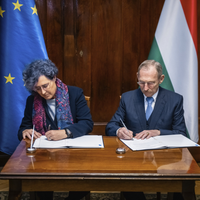 Montserrat Marín López, Executive Director of CEPOL, and Sándor Pintér, Minister of the Interior of Hungary