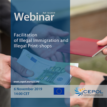 CEPOL Webinar: Facilitation of Illegal Immigration and Illegal Print-shops