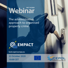 Webinar 16/2020: The administrative approach to organised property crime