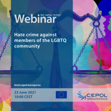 Webinar AdHoc 13/2021: Hate crime against members of the LGBTQ community
