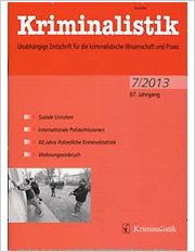 Title: Kriminalistik; Editor: Bernd Fuchs, Ltd. Kriminaldirektor, Polizei Heidelberg